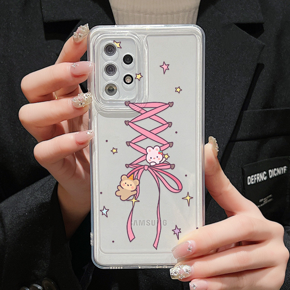 เคสกันกระแทก For Samsung A56 A06 A05s A55 A15 A16 A54 A35 A53 A17 A07 A34 A52 S24 FE เคสปกป้องเลนส์