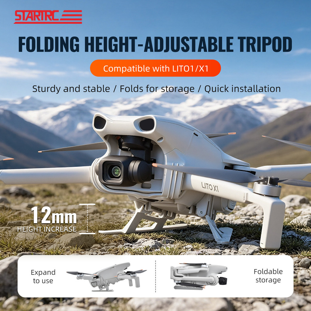 สําหรับ DJI LITO1/X1 พับความสูงขาตั้งกล้อง quick ที่ถอดออกได้ landing gear drone Lito X1 อุปกรณ์เสริม