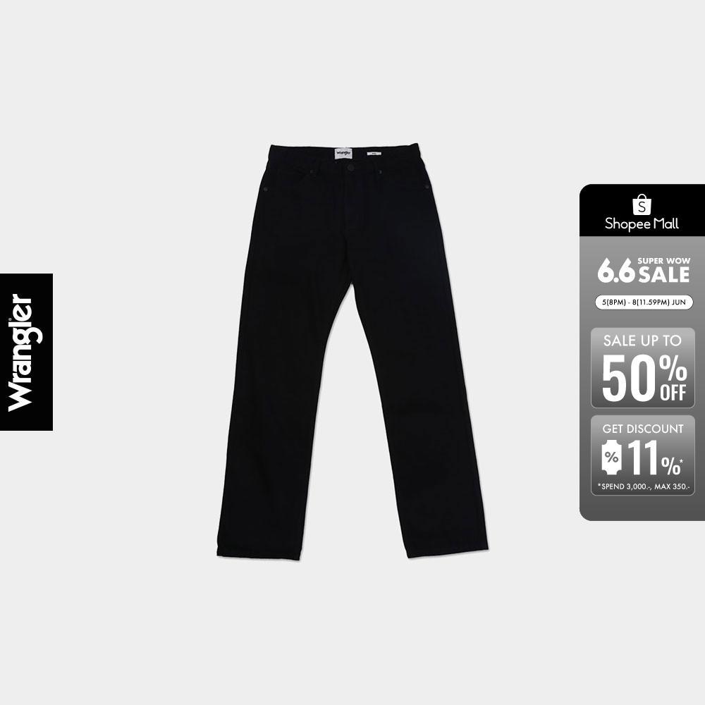WRANGLER กางเกงยีนส์ผู้ชาย เอวกลาง ทรงตรง ทรง MWZ รุ่น WR SC23MMWZC02 สีดำ