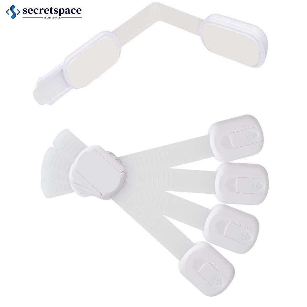 SECRETSPACE Baby Safety Lock สําหรับตู้ลิ้นชักตู้เย็นเตาอบเด็ก Safety Latch Multi-Purpose Home Child
