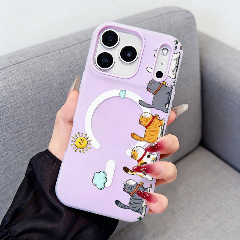 SUN 2-in-1 เคสเจลลี่แม่เหล็ก for เคสไอโฟน เหมาะสำหรับiPhone17 16 11 13 12 14 15 PROMAX 16 14 15PLUS 11 13 PRO X/XS XR
