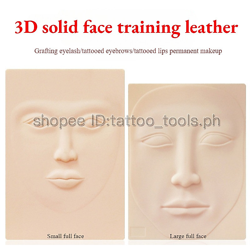 [Available] 1pcs รอยสักถาวร Academy การฝึกอบรมฝึกผิวเย็บปักถักร้อย 3D Full Face Solid Practice ผิวเย็บปักถักร้อยปลอมผิว Drifting Lip Tattooing เรียนรู้ Bi