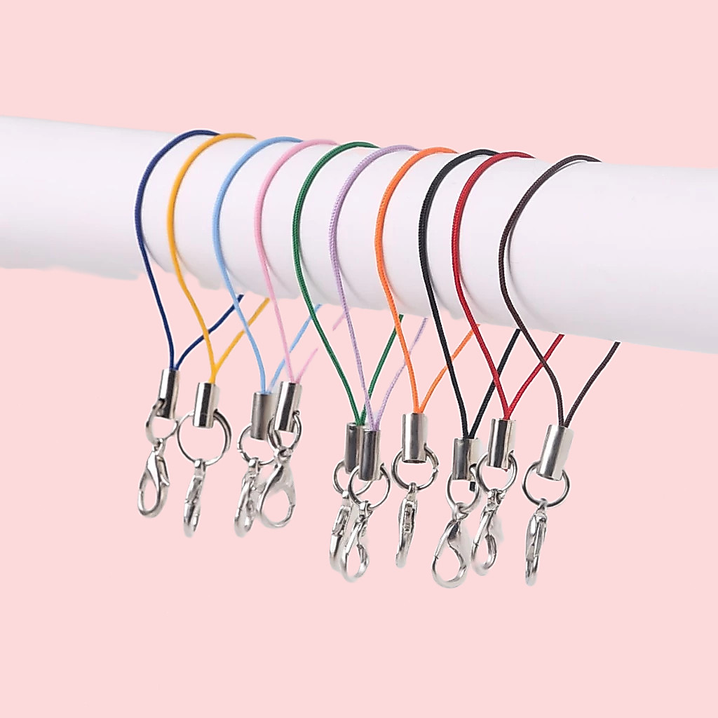 สายคล้องโทรศัพท์สีสันสดใส 30ชิ้น พร้อมหัวกุ้ง ใช้ทำพวงกุญแจ คล้องเคสโทรศัพท์ งานDIY