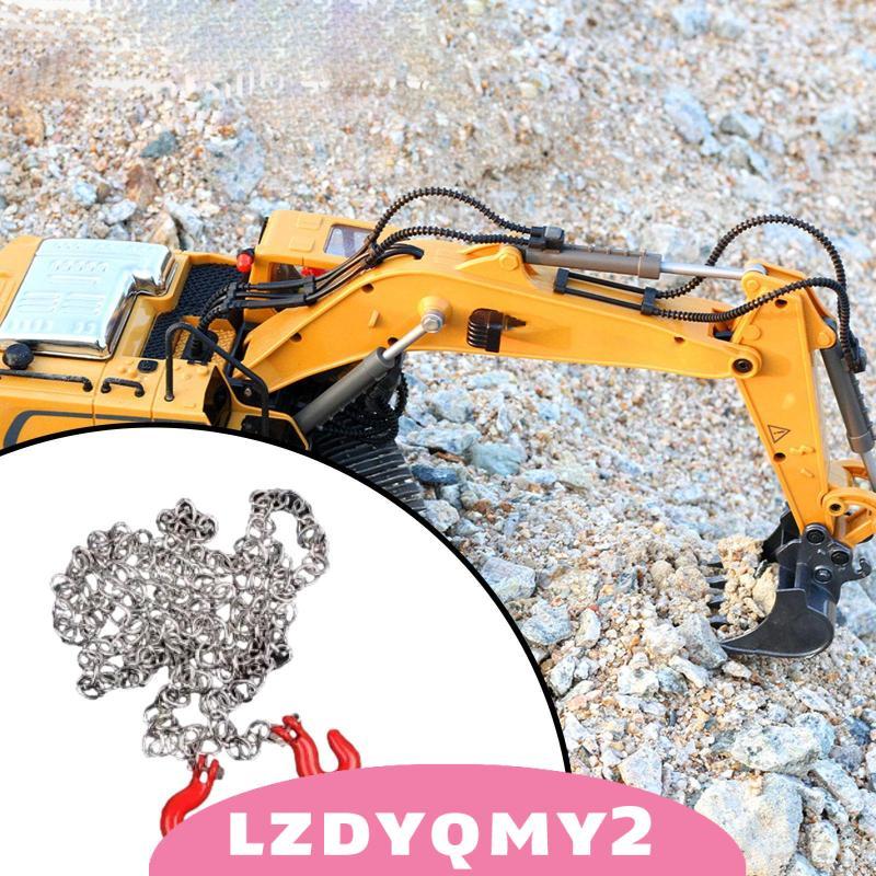 [Lzdyqmy2] โซ่ตะขอ RC พร้อมตะขอพ่วง ติดตั้งง่าย การก่อสร้างโลหะน่าดึงดูด สําหรับ 1/12 MN82 MN86SK-99