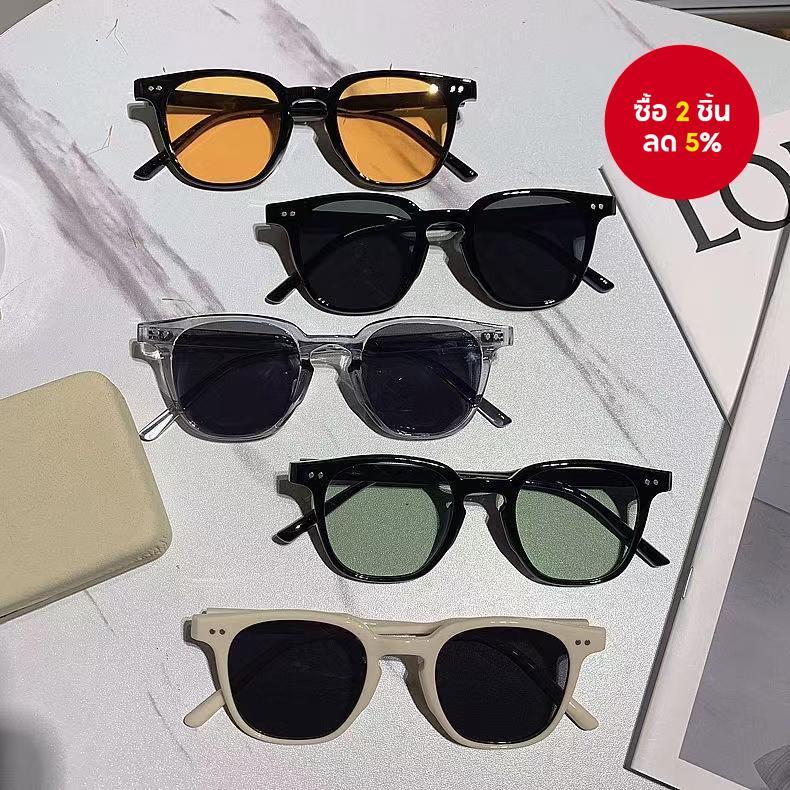 แว่นกันแดดทรงสี่เหลี่ยม Unisex เกาหลี, กรอบเล็บข้าวเล็ก เฉดสีกลางแจ้ง