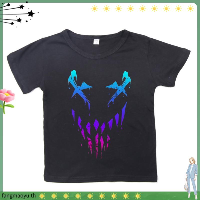 เสื้อยืดคอฟิตรุ่น Majin Buu สีเฟดดำ/สีดำ/สีขาว #DTG