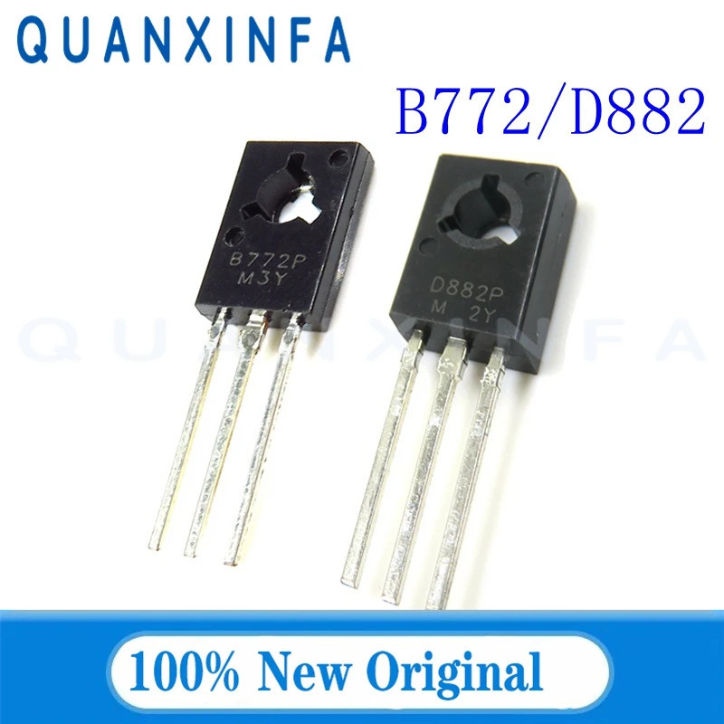 20PCS 2SD882P 2SB772 B772/D882 NPN triode โดยตรง-TO-126 ใหม่ต้นฉบับในสต็อก DYOR