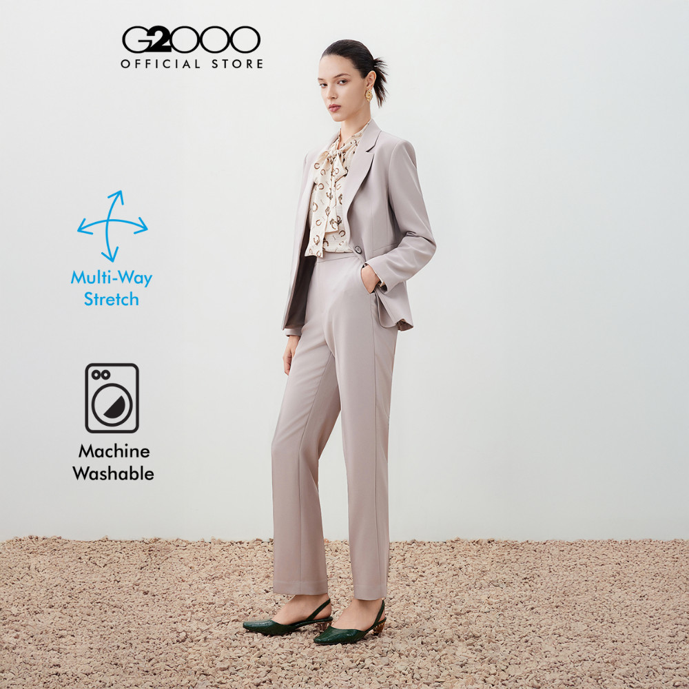 G2000 เสื้อสูทสำหรับผู้หญิง ทรง Easy Fit รุ่น 5621126416 BEIGE