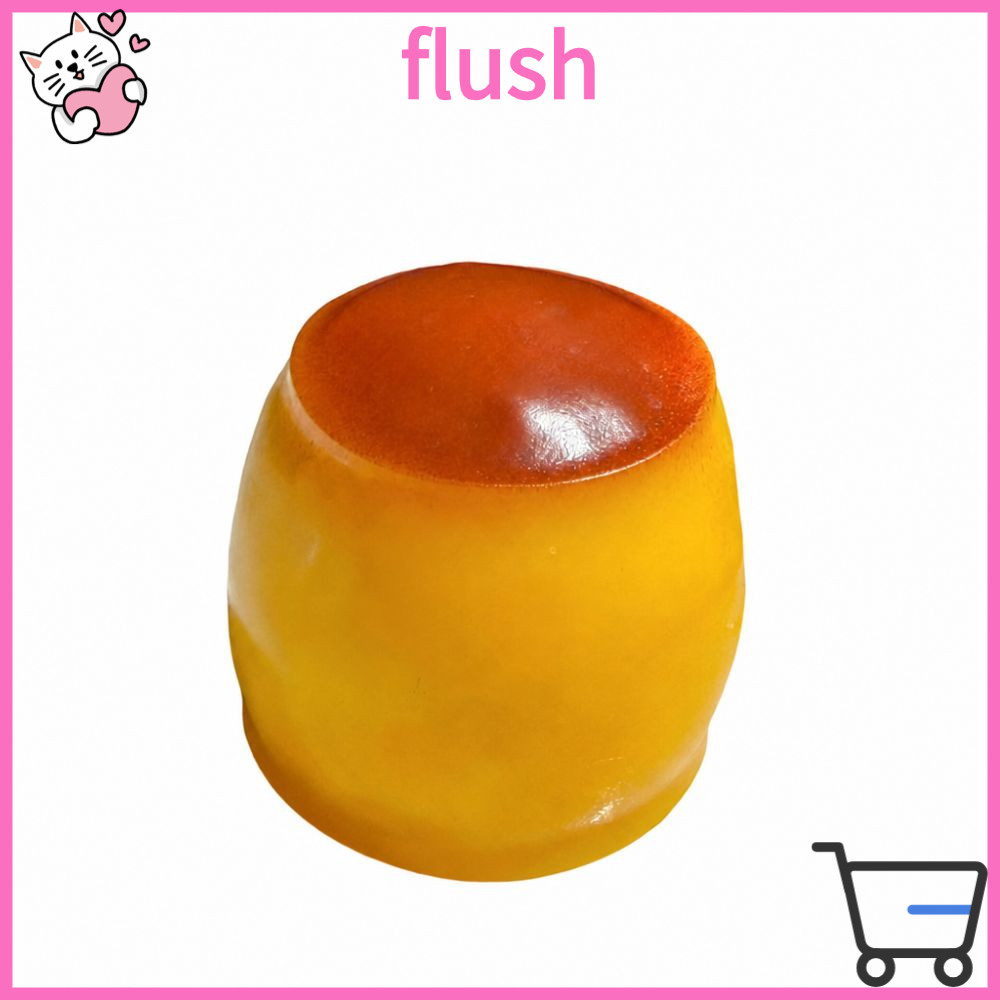 FLUSH Caramel Pudding Stress Ball Squishy, Handmade Soft Slow Rebound ของเล่น,น่ารักช้า Rebound ที่สมจริงพุดดิ้งรูปความวิตกกังวลบรรเทา Sensory ของเล่นเด็กผู้ใหญ่ของขวัญ
