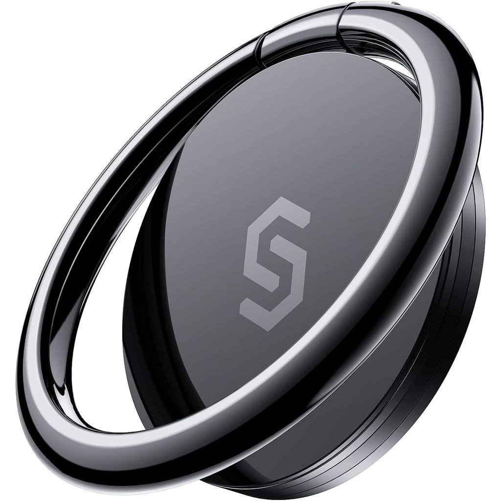 Syncwire ที่วางแหวนโทรศัพท์มือถือ, ขาตั้งแหวนนิ้วหมุนได้ 360 องศา, ด้ามจับโทรศัพท์โลหะขัดเงาสําหรับแ
