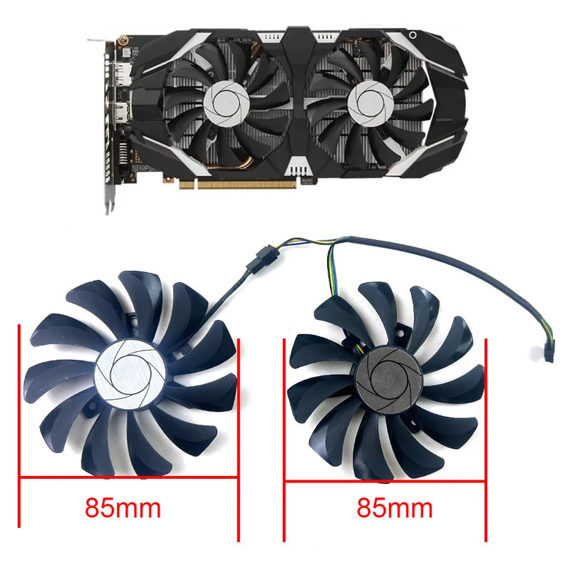 New 85 มม.HA9010H12F-Z 4Pin Cooler พัดลมสําหรับ MSI GTX 1060 OC 6G GTX 960 P106-100 P106 GTX1060 GTX