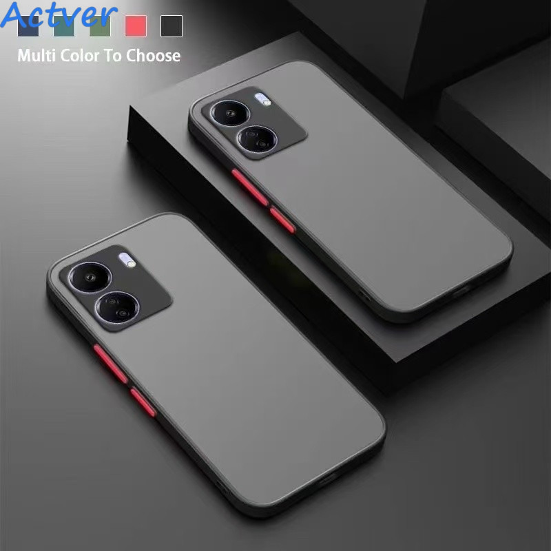 ⚡️ส่งจากไทย⚡️เคสกันกระแทก ปุ่มสีผิวด้าน ขอบนิ่มหลังแข็ง iNfinix Hot60Pro Smart10 Smart9 Hot50i Pop10