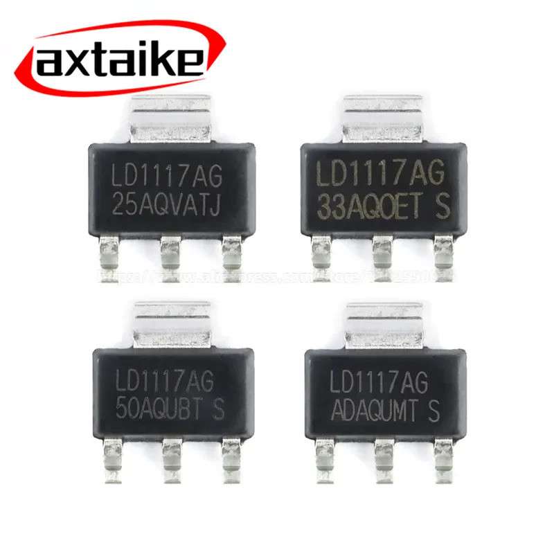 5PCS LD1117AG LD1117-ADJ LD1117-5.0 LD1117-3.3 LD1117-2.5 LD1117-1.8 LD1117-1.2 SOT-223 Low Dropout 
