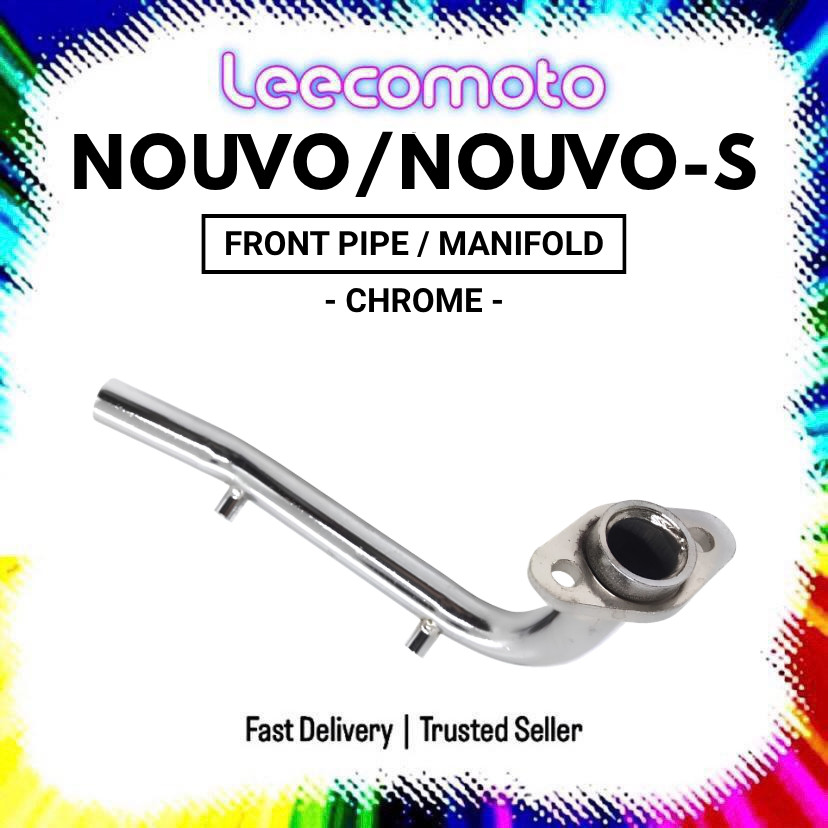 Chrome - Nouvo AT115 AT 115 NouvoS Nouvo S ท่อหน้ามาตรฐาน Crom Krom Manifold Maniful ท่อไอเสีย Eks ค