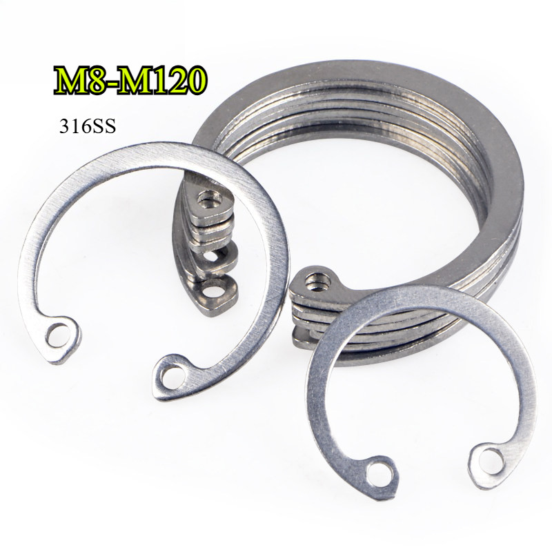 M8-M120 แหวนล็อค ใน ตัว C สแตนเลส 316 Internal Retaining Snap Ring SUS316【YELONG1】