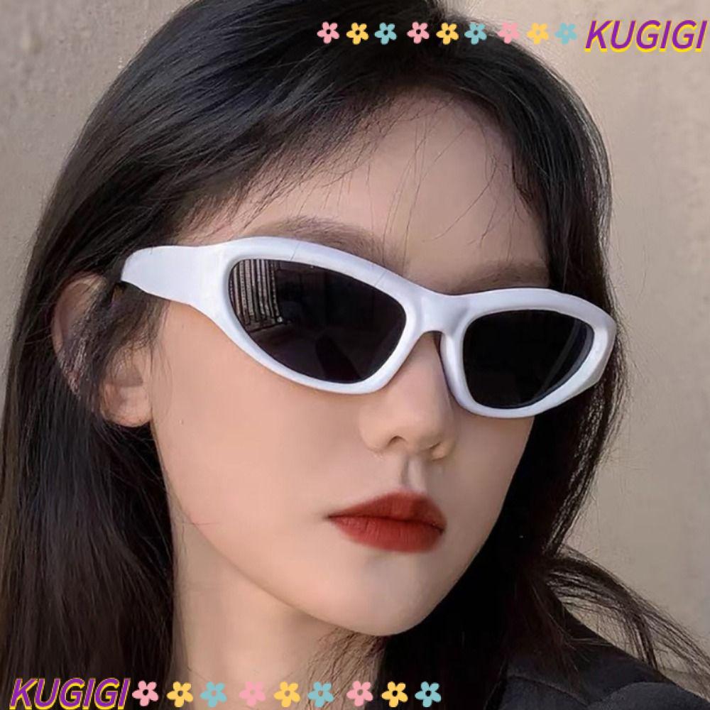 KUGIGI แว่นตากันแดดรูปไข่,แฟชั่น UV400 กีฬา Punk แว่นตากันแดด, Y2K ผู้หญิงผู้ชาย Retro Goggle กระจกสีสันสดใสแว่นตา