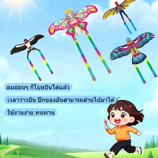 ว่าว 50ซม ว่าวลายการ์ตูน พร้อมคันเบ็ด นกอินทรีย์ ไล่นก ไล่ศัตรูพืช ว่าวของเล่น ว0006