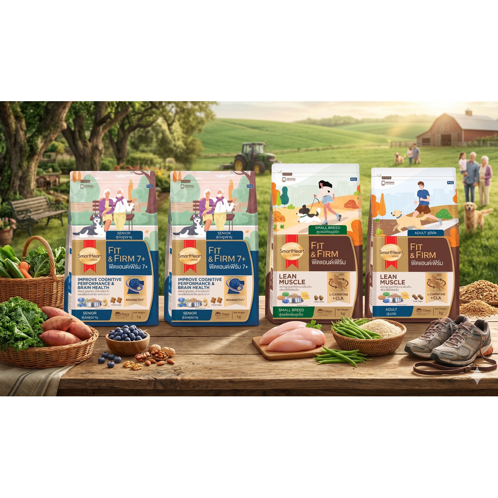 SmartHeart GOLD Fit&Firm อาหารสุนัข สูตรฟิตแอนด์เฟิร์ม สำหรับสุนัขพันธุ์ใหญ่ ขนาด 1.5 กก.{อาหารสุนัขเม็ด}