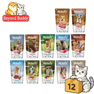 ( ยกโหล 12 ซอง ) Mckelly Delite แมคเคลลี่ ดีไลท์ เปียกสุนัข ลูกสุนัข สุนัขโต ขนาด 130g (EXP10/2026)