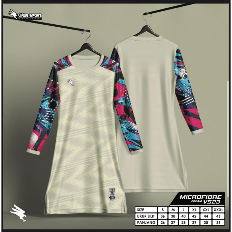 Virus Jersey Sport Microfiber Sublimation Viral Jersey - ผู้หญิงมุสลิม