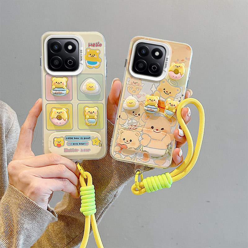 เคส Honor X7c Cse Honor 200 Smart 5G เคส  with a Bracelet เคส  hard เคส สีสันสดใสและเป็นประกาย BB-CYJZ