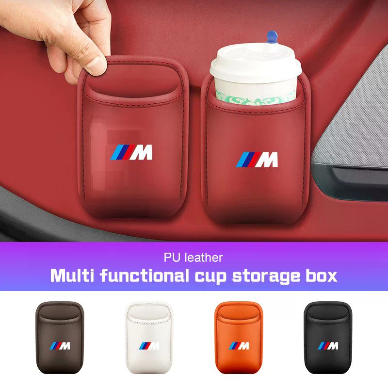 สําหรับ BMW M E36 E39 E46 E90 E91 F48 F25 F10 F20 F40 X1 X3 X5X6 X7 G01 G02 หนังรถที่วางแก้วที่นั่งก