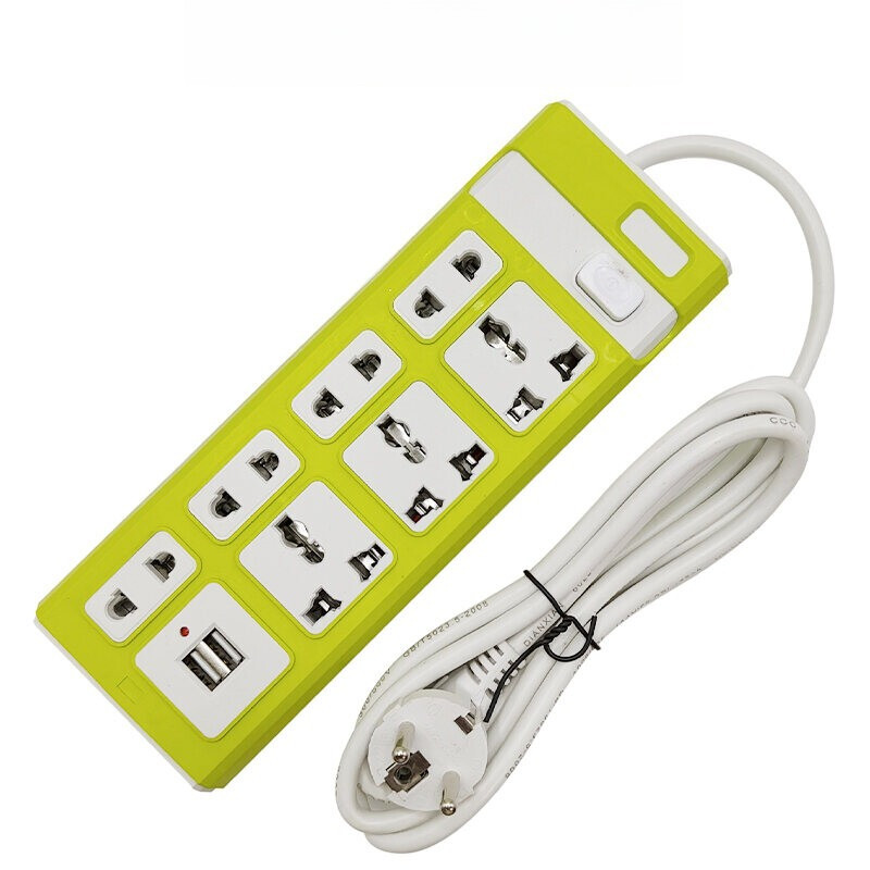 ปลั๊กไฟ 7 ช่อง 2000 W ปลั๊กพ่วง ปลั๊กสามตา ปลั๊กสายต่อพ่วง ปลั๊กไฟ usb ปลั๊กชาร์จ USB รางปลั๊กไฟ สายยาว 3/5 ม