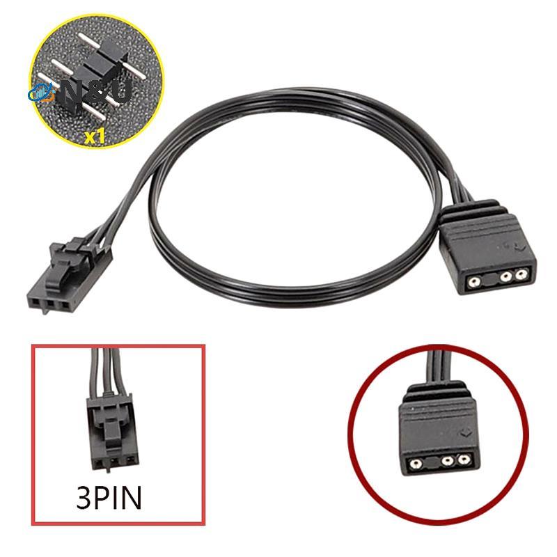 N & U อะแดปเตอร์สําหรับ Corsair RGB ถึงมาตรฐาน ARGB 4Pin 3Pin อะแดปเตอร์เชื่อมต่อเรือโจรสลัด Control
