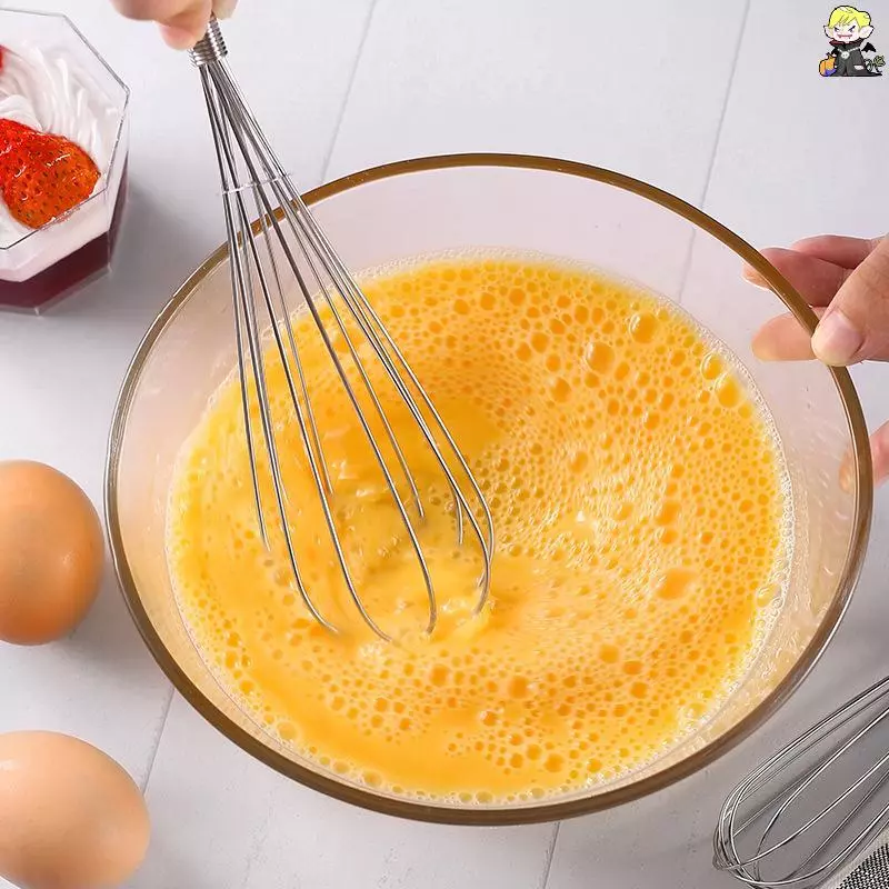 CLA ตะกร้อมือสแตนเลสขนาดเล็ก Mini Spring Handle Manual Whisk thumbnail 4