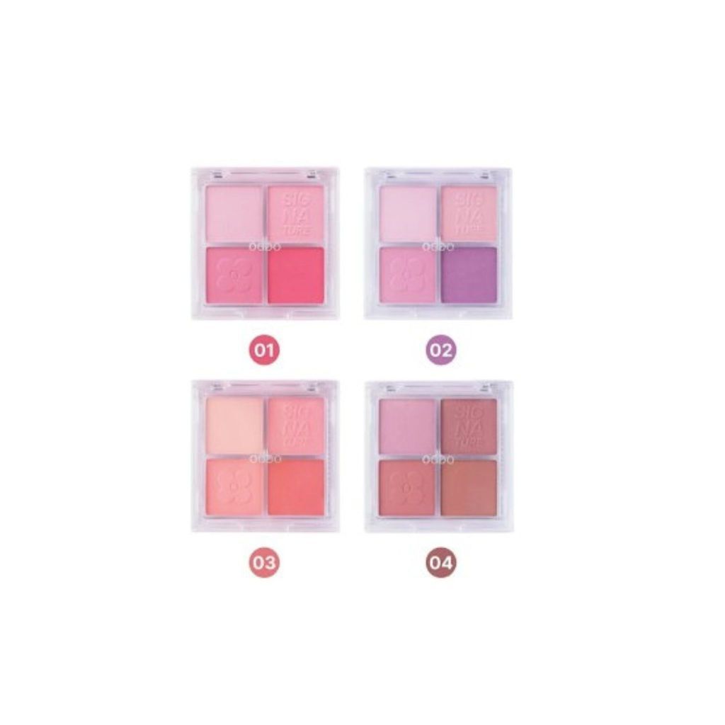 ODBO THE NEW SIGNATURE BLUSHER PALETTE (OD1337) โอดีบีโอ เดอะ นิว ซิกเนเจอร์ บลัชเชอร์ พาเลทท์ x 1 ช