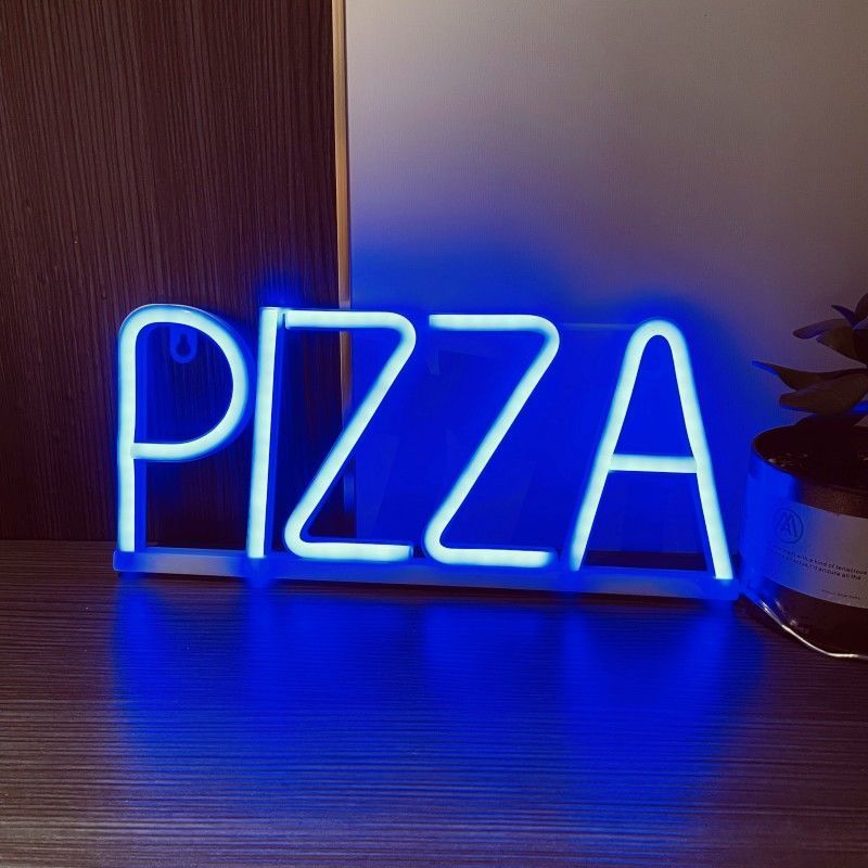 ไฟ LED Neon PIZZA ไฟการสร้างแบบจําลอง One Piece PIZZA Shop ไฟตกแต่งสนุกอาหารค่ําคริสต์มาสบรรยากาศแสง
