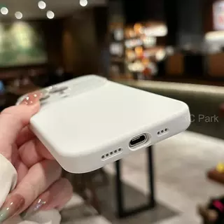 With Logo พร้อมโลโก้ พร้อมหน้าต่างบานใหญ่ เคสโทรศัพท์ซิลิโคนเหลวนุ่มสำหรับ iPhone 17 16 15 14 13 12 11 Pro Max Plus