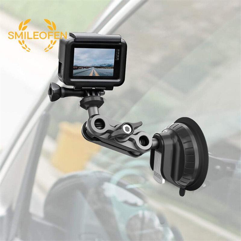 [Smileofen] Action Camera Dash Cam Phone Car Mount Car Vacuum Cup Phone Action Camera Holder 1/4 นิ้