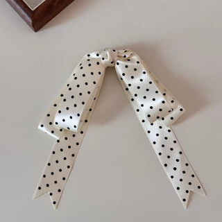 3 ชิ้น ~ บัลเล่ต์สไตล์ Polka Dot Bow Hairpin ด้านหลังหัว Drop Streamer Duckbill คลิปคลิปด้านบน High-End Hairpin Headdress