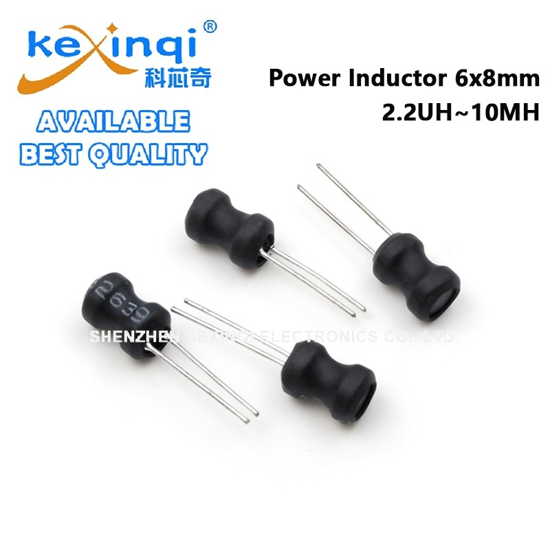 (20 ชิ้น) DIP Power Inductor 6x8 มม.2.2UH 4.7UH 10UH 22UH 47UH 68UH 100UH 470UH 680UH 1MH 1.2MH 3.3M