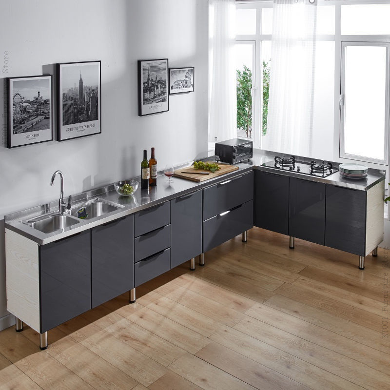 เคาเตอร์ครัว เคาน์เตอร์สแตนเลส ตู้อ่างล้างจาน ตู้ซิ้งล้างจาน kitchen cabinet ตู้เก็บของสแตนเลส ตู้ครัวสแตนเลส สำเร็จ หลา