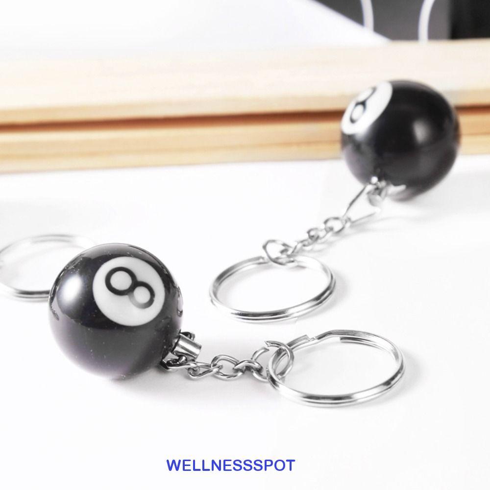 WELLNESSSPOT พวงกุญแจบิลเลียดแฟชั่น Creative Resin Ball Round Ball Bag Accessories No. พวงกุญแจ 8 ชิ