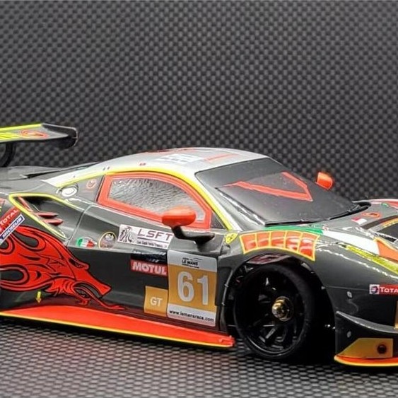 GL Racing RC รถยุง MINI-Z เปลือกรถ DZ01 Ferrari 488 No. 61 เครื่องประดับมังกรแดง