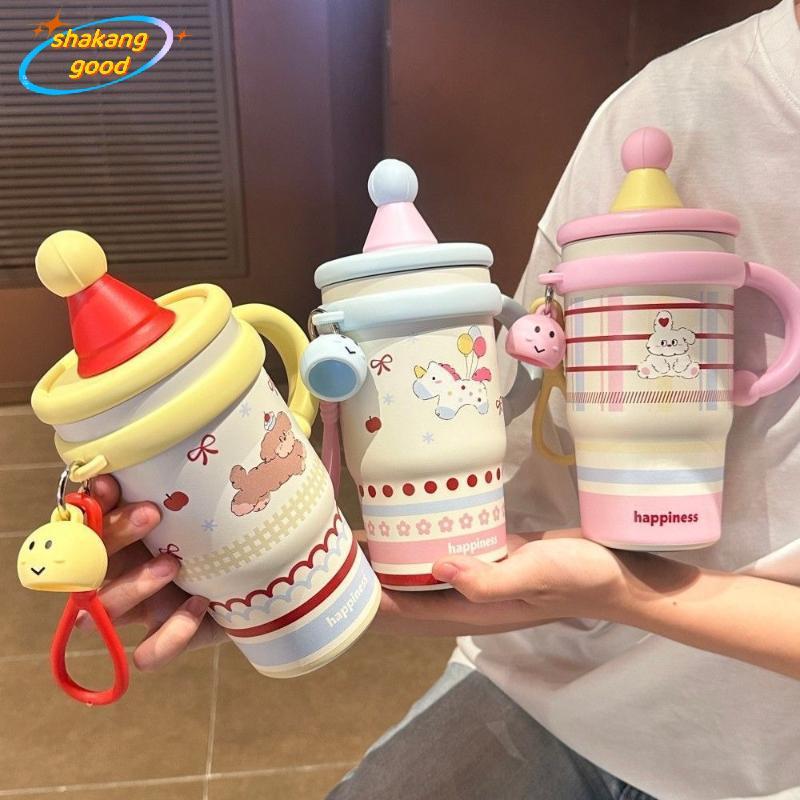 SKTH การออกแบบการ์ตูน 600ml สแตนเลส 316 Tumbler สําหรับสาว ๆ เหมาะสําหรับ Travel Office Gym SKK