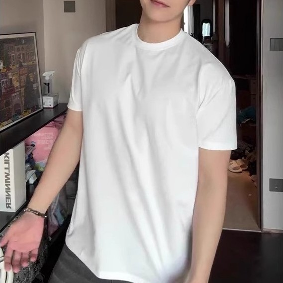 Trail Echo เสื้อยืดแขนสั้นผู้ชายผ้าฝ้ายลูกเรือคออเมริกัน Casual Top