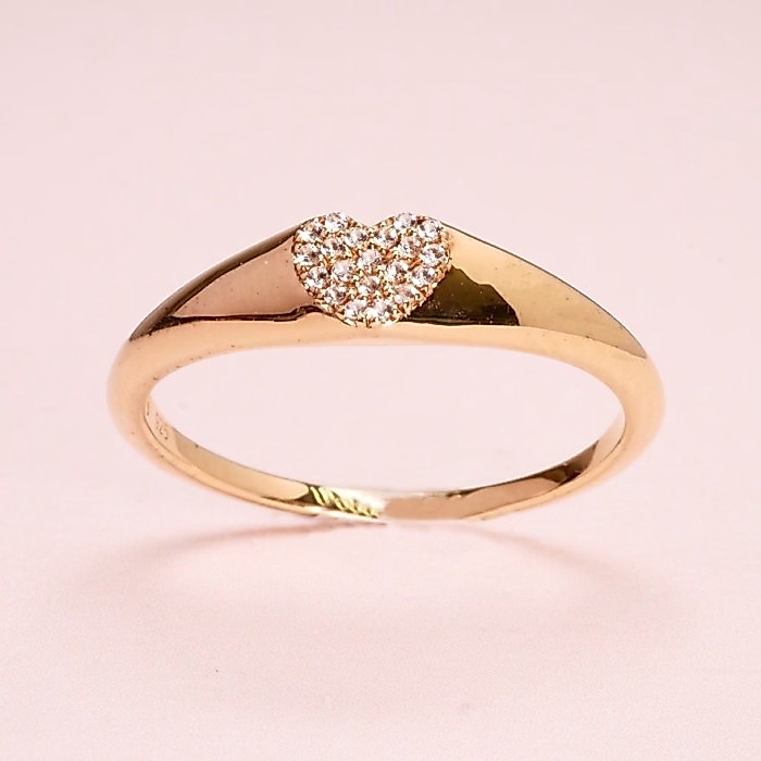 Grace Fine Jewelry แหวนทองแท้ 9K ซิกเนท Heart
