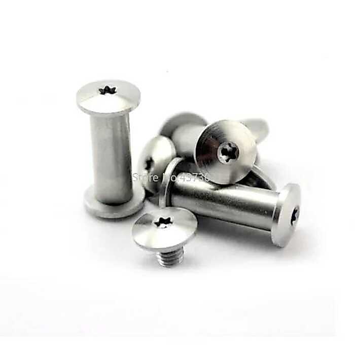 2Sets T8 Plum Head Screw DIY Tools Material Knife Handle Plate Fastening Plum Style M3.5 Screw Rive