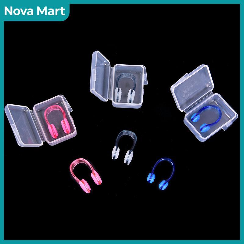 NOVA Mart คลิปหนีบจมูกซิลิโคนนิ่มสำหรับว่ายน้ำสำหรับผู้ใหญ่เด็ก