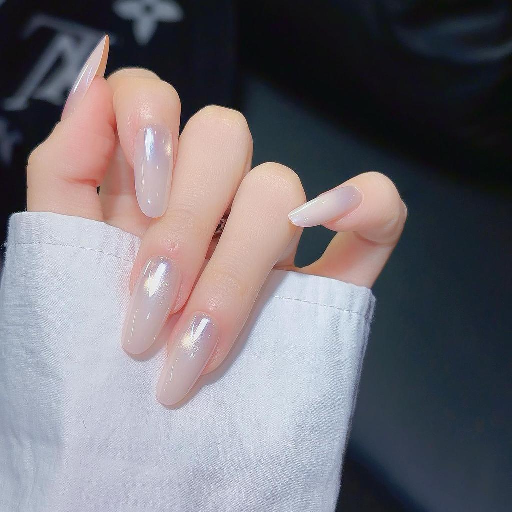 T061 เล็บปลอมสําเร็จรูป ทำด้วยมือ 10 ชิ้น/กล่อง แคทอาย โทนนู้ด มินิมอล มีเอกลักษณ์ ดีไซน์สวย ประณีต สวมง่าย ใช้ซ้ำได้