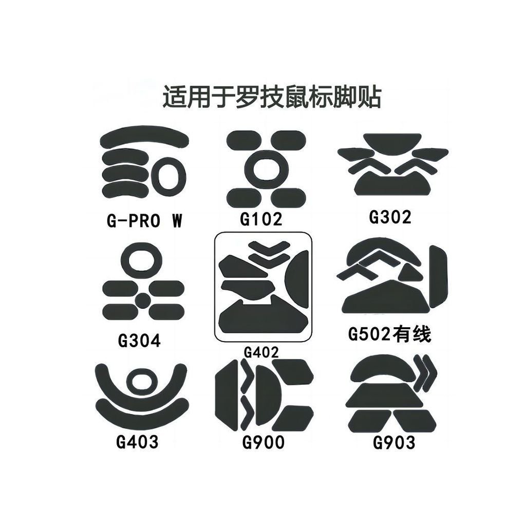ยอดนิยม [Logitech] G502 HERO Foot Sticker G502 Wireless Mouse Foot Pad Smooth G402 Teflon GPW ทนต่อก