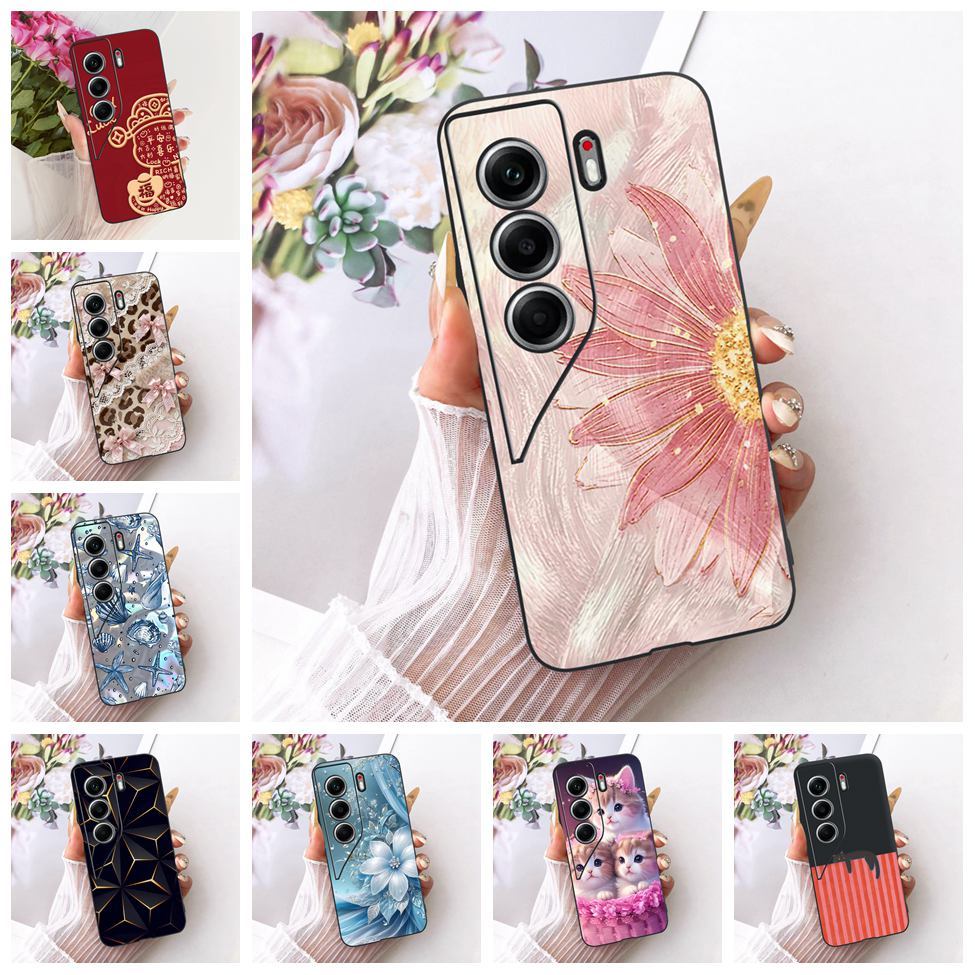 ปลอกสําหรับ Tecno Camon 40 Pro 4G กรณี CM6 ความงามน่ารักการ์ตูนแฟชั่นผีเสื้อตลกทาสีปกหลังสําหรับ Tec