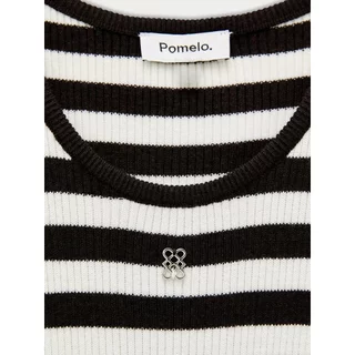 [Pomelo] เสื้อกล้ามถักคอกลมลายทาง / Striped Scoop Neck Knit Tank Top