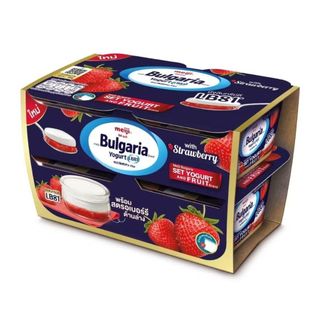 เมจิ บัลแกเรียโยเกิร์ตสตรอว์เบอร์รี่ Meiji Bulgaria Strawberry 110g. Pack4