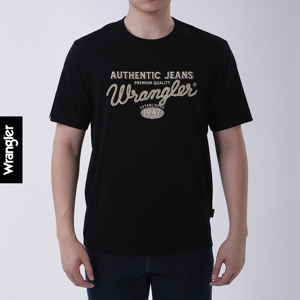 WRANGLER เสื้อยืดแขนสั้นผู้ชาย รุ่น WR F425MTSSF81 สีดำ