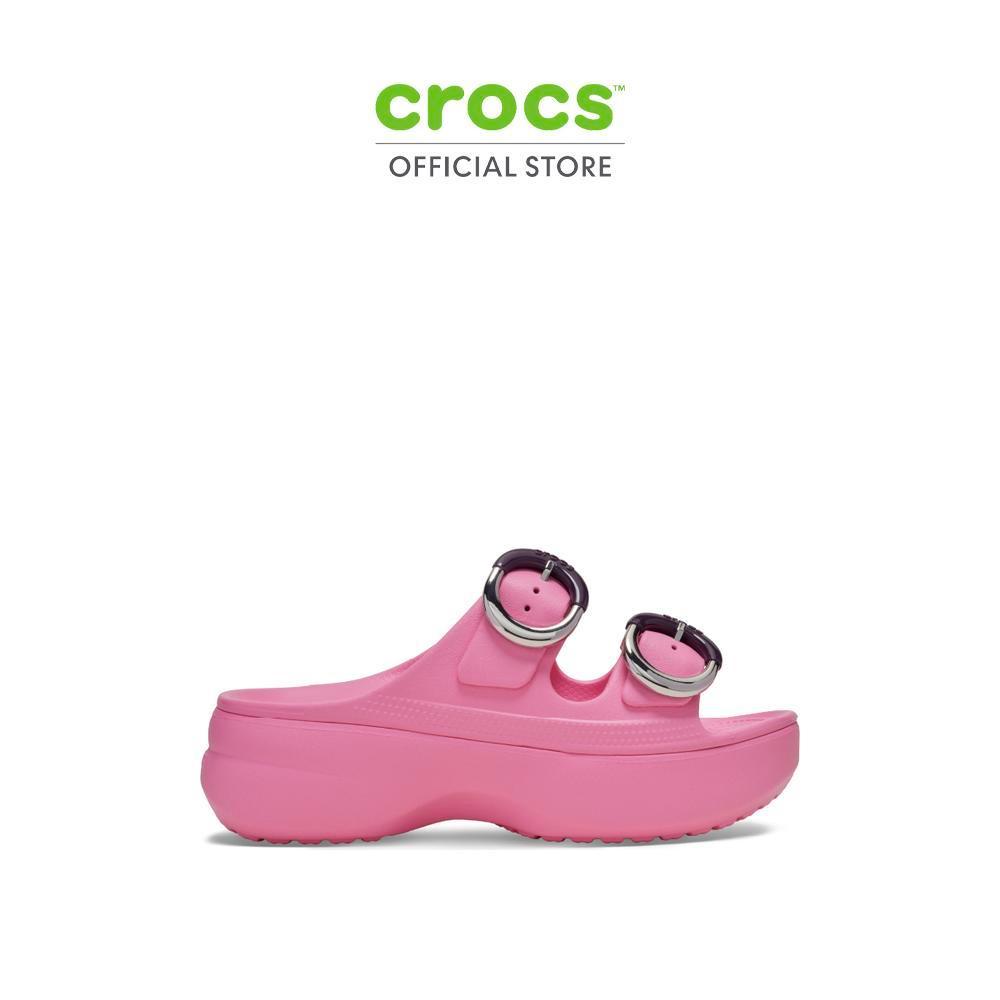 CROCS รองเท้าแตะผู้หญิง SATURDAY PLATFORM DIPPED BUCKLE SANDAL รุ่น 213246-669 - PINK LEMONADE